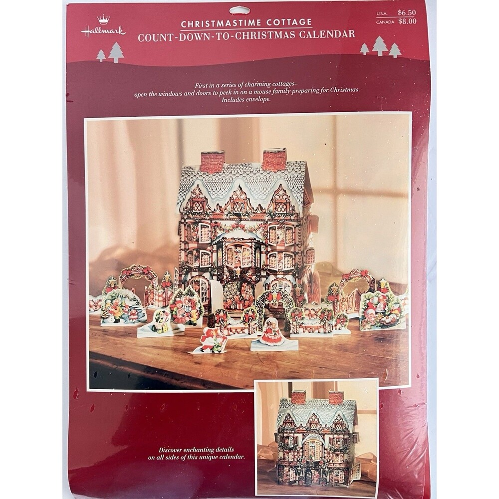 Vintage 1990s Hallmark Count Down To Christmas Advent Calendar  #1 Cottage